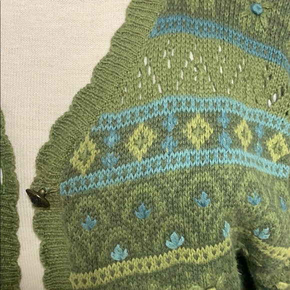 Green and blue cardigan - Picture 2 of 7
